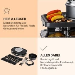 Entrecote 2-in-1 Raclettegrill & Fondue Naturstein 1100W 8 Personen -Haushaltsgerätegeschäft 10022268 de 0005 logo