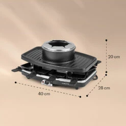 Entrecote 2-in-1 Raclettegrill & Fondue Naturstein 1100W 8 Personen -Haushaltsgerätegeschäft 10022268 yy 0006 logo