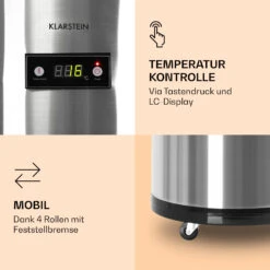 Mr. Barbot Bar-Kühlschrank 50 Liter 6-16 °C Bodenrollen Edelstahl 13 Mr. Barbot Bar-Kühlschrank 50 Liter 6-16 °C Bodenrollen Edelstahl -Haushaltsgerätegeschäft 10026371 de 0004 logo