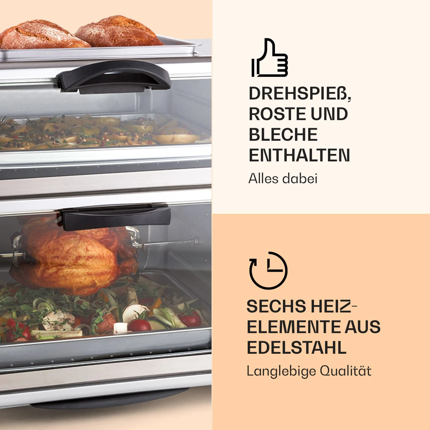 All-You-Can-Eat Doppel-Backofen Grillplatte 42 Liter 2350 Watt 6 All-You-Can-Eat Doppel-Backofen Grillplatte 42 Liter 2350 Watt – Bild 4