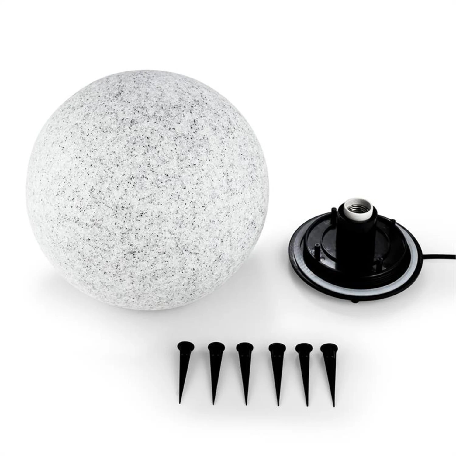 Shinestone L Kugelleuchte Außenleuchte Gartenlampe 40cm Steinoptik 6 Shinestone L Kugelleuchte Außenleuchte Gartenlampe 40cm Steinoptik – Bild 4