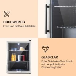 Beersafe XL Kühlschrank 60 Liter 2 Böden Panoramaglastür Edelstahl 10 Beersafe XL Kühlschrank 60 Liter 2 Böden Panoramaglastür Edelstahl -Haushaltsgerätegeschäft 10027672 de 0002 logo