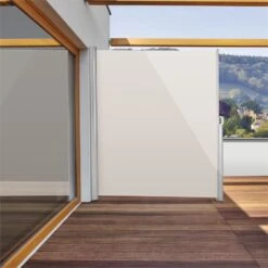 Bari 320 Seitenmarkise Seitenrollo 300x200cm Aluminium Creme -Haushaltsgerätegeschäft 10028019 yy 0003 ambient Blumfeldt Bari 320 Seitenmarkise