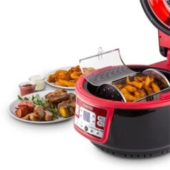 VitAir Turbo Heißluftfritteuse Rot-schwarz 1400W Grillen Backen 9l 21 VitAir Turbo Heißluftfritteuse Rot-schwarz 1400W Grillen Backen 9l -Haushaltsgerätegeschäft 10028289 yy 0009 ambient 03 Klarstein VitAir Heissluftfritteuse