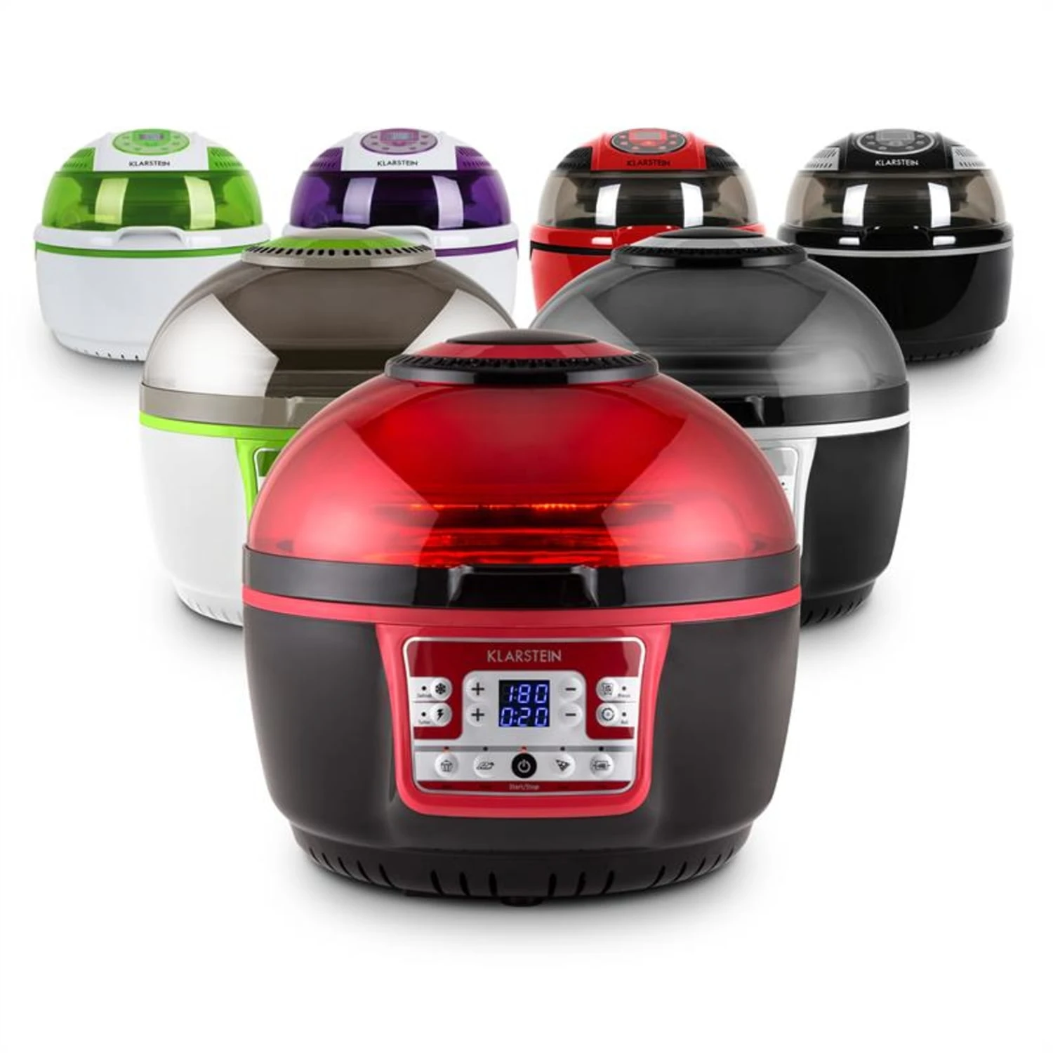 VitAir Turbo Heißluftfritteuse Rot-schwarz 1400W Grillen Backen 9l 13 VitAir Turbo Heißluftfritteuse Rot-schwarz 1400W Grillen Backen 9l – Bild 11