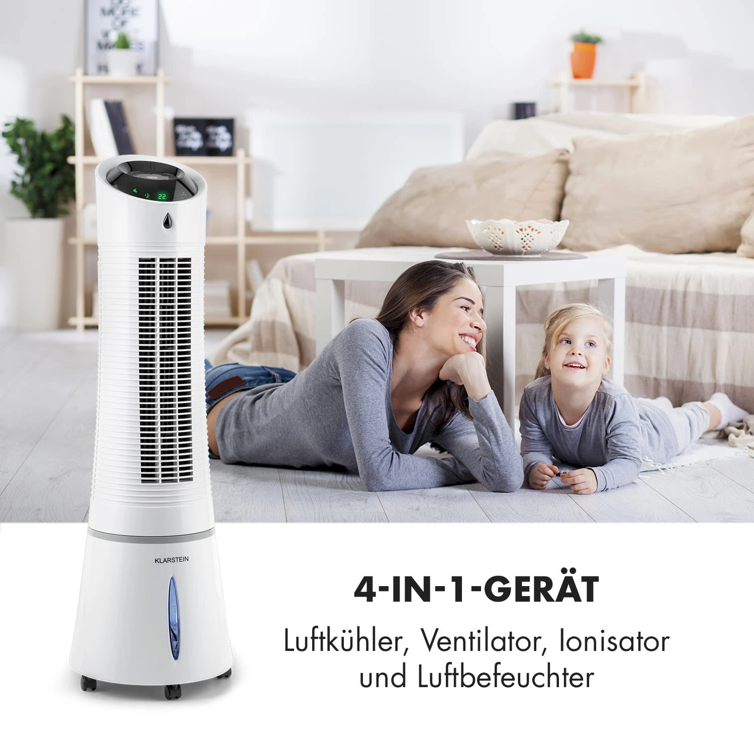 Skyscraper Ice 4-in-1 Luftkühler Ventilator 210 M³/h 30 W Oszillation Mobil Fernbedienung 4 Skyscraper Ice 4-in-1 Luftkühler Ventilator 210 M³/h 30 W Oszillation Mobil Fernbedienung – Bild 2