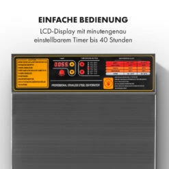 Fruit Jerky Steel 10 Dörrautomat 10 Etagen 1000 W Fläche: 1,5 M² Timer 12 Fruit Jerky Steel 10 Dörrautomat 10 Etagen 1000 W Fläche: 1,5 M² Timer -Haushaltsgerätegeschäft 10028437 de 0003 logo
