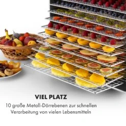 Fruit Jerky Steel 10 Dörrautomat 10 Etagen 1000 W Fläche: 1,5 M² Timer 13 Fruit Jerky Steel 10 Dörrautomat 10 Etagen 1000 W Fläche: 1,5 M² Timer -Haushaltsgerätegeschäft 10028437 de 0004 logo