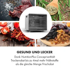 Fruit Jerky Steel 10 Dörrautomat 10 Etagen 1000 W Fläche: 1,5 M² Timer 14 Fruit Jerky Steel 10 Dörrautomat 10 Etagen 1000 W Fläche: 1,5 M² Timer -Haushaltsgerätegeschäft 10028437 de 0005 logo