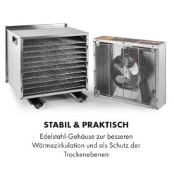 Fruit Jerky Steel 10 Dörrautomat 10 Etagen 1000 W Fläche: 1,5 M² Timer 16 Fruit Jerky Steel 10 Dörrautomat 10 Etagen 1000 W Fläche: 1,5 M² Timer -Haushaltsgerätegeschäft 10028437 de 0007 logo