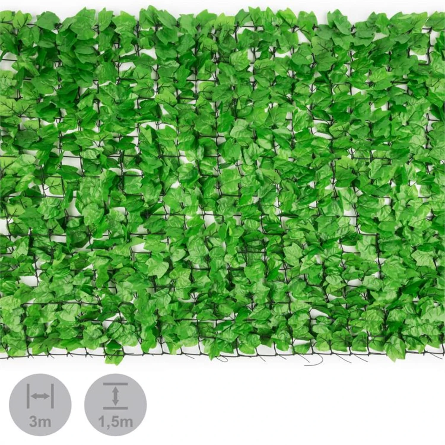 Fency Bright Ivy Sichtschutzzaun Windschutz 300x150 Cm Efeu Hellgrün – Bild 2