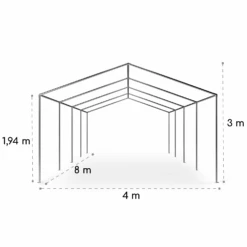 Sommerfest 4x8m 500 G/m² Partyzelt Festzelt PVC Wasserdicht Feuerfest -Haushaltsgerätegeschäft 10029437 yy 0010 logo