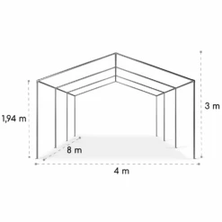 Sommerfest 4x8m 500 G/m² Partyzelt Festzelt PVC Wasserdicht Verzinkt -Haushaltsgerätegeschäft 10029438 yy 0010 logo