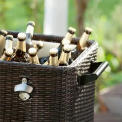 Springbreak Getränkewagen Kühlbox Terrassenkühlwagen 80l Rattandekor -Haushaltsgerätegeschäft 10029648 yy 0005 logo