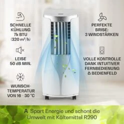 New Breeze 7 Mobile Klimaanlage 7000BTU 2,1kW 34m² Mobil Fernbedienung 13 New Breeze 7 Mobile Klimaanlage 7000BTU 2,1kW 34m² Mobil Fernbedienung -Haushaltsgerätegeschäft 10029702 de 0003 usp