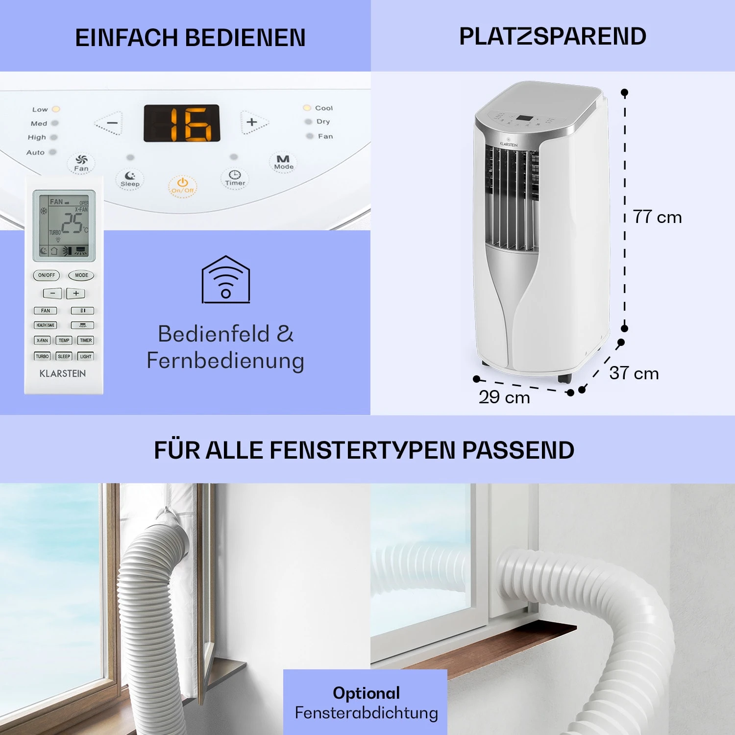 New Breeze 7 Mobile Klimaanlage 7000BTU 2,1kW 34m² Mobil Fernbedienung 8 New Breeze 7 Mobile Klimaanlage 7000BTU 2,1kW 34m² Mobil Fernbedienung – Bild 6