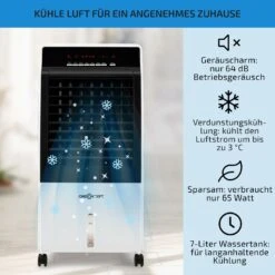 CTR-1 4-in-1 Luftkühler 360 M³/h 65W 7Ltr 3 Stufen Fernbedienung Mobil -Haushaltsgerätegeschäft 10029740 de 0002 usp