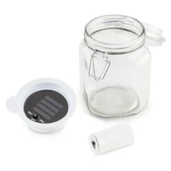 Wetterfrosch LED-Stimmungslicht Gelb/blau Einweckglas Solar Akku -Haushaltsgerätegeschäft 10030097 yy 0003 detail oneConcept Wetterfrosch Solarlicht LED Glas