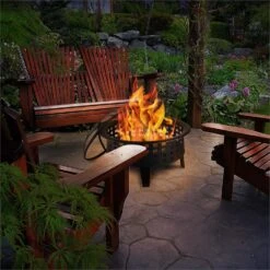 Boston Feuerschale Ø 70 Cm Stahl Geschwärzt -Haushaltsgerätegeschäft 10030245 yy 0004 ambient Blumfeldt Boston Feuerschale 70 cm Stahl reedit