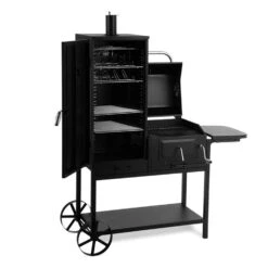 Fleischbrocken Holzkohlegrill Smoker Räucherofen BBQ-Grill Schwarz 11 Fleischbrocken Holzkohlegrill Smoker Räucherofen BBQ-Grill Schwarz -Haushaltsgerätegeschäft 10030554 yy 0003 titel Professional charcoal grill and smoker