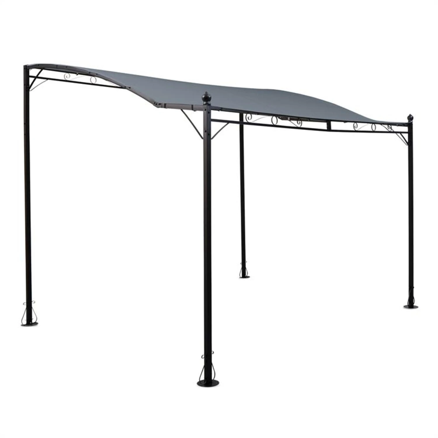 Allure Pergola Vordach Anbaupavillon 300x250cm Polyester Dunkelgrau 3 Allure Pergola Vordach Anbaupavillon 300x250cm Polyester Dunkelgrau