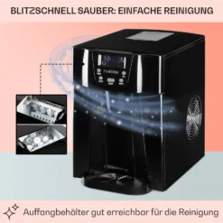 Ice Volcano 2G Eismaschine LED 12kg Je 24h 2l 6-12min Schwarz -Haushaltsgerätegeschäft 10030844 DE 0005 usp