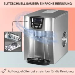 Ice Volcano 2G Eismaschine LED 12kg Je 24h 2l 6-12min Silber -Haushaltsgerätegeschäft 10030848 DE 0005 usp