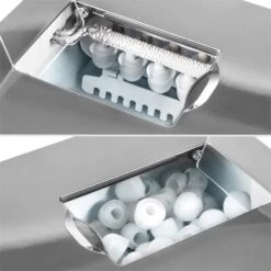 Ice Volcano 2G Eismaschine LED 12kg Je 24h 2l 6-12min Silber -Haushaltsgerätegeschäft 10030848 yy 0008 detail Klarstein Ice Volcano 2GS Eismaschine silber reedit v2