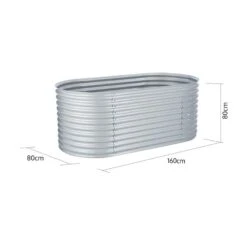 High Grow Hochbeet Gartenbeet 1,6m Zink-Alu-Beschichtung Silber 12 High Grow Hochbeet Gartenbeet 1,6m Zink-Alu-Beschichtung Silber -Haushaltsgerätegeschäft 10031113 uk 0005 logo