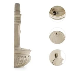 Löwenstein Wandbrunnen Gartenbrunnen Solar 2W LED Polyresin Steinoptik -Haushaltsgerätegeschäft 10031400 yy 0004 detail Blumfeldt Loewenstein Wandbrunnen 2W Steinoptik reedit