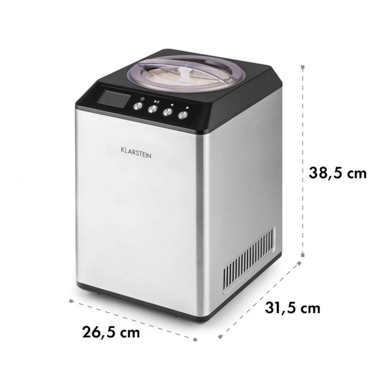 Vanilly Sky Family Eiscremebereiter Frozen Yoghurt 250W 2,5l Silber 10 Vanilly Sky Family Eiscremebereiter Frozen Yoghurt 250W 2,5l Silber – Bild 8