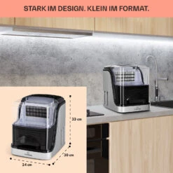 Kristall Eiswürfelmaschine Kristalleis 2 Größen 2,5l Wassertank -Haushaltsgerätegeschäft 10031891 de 0006 usp