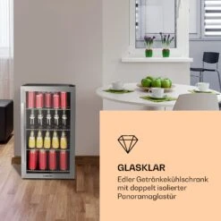 Beersafe 4XL Kühlschrank 124 Liter 4 Böden Panoramaglastür Edelstahl -Haushaltsgerätegeschäft 10031929 de 0002 logo