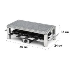 Schmelzlette Raclette 1500W Naturstein-Platte Edelstahlgehäuse -Haushaltsgerätegeschäft 10032028 yy 0006 logo Klarstein Schmelzlette Raclette 1500W Edelstahl