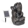 Felsquell Solar-Kaskadenbrunnen Akkubetrieb 2 KW Solarpanel 3 LEDs -Haushaltsgerätegeschäft 10032286 yy 0001 front Blumfeldt Felsquell Solar Kaskadenbrunnen