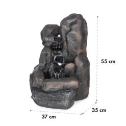 Felsquell Solar-Kaskadenbrunnen Akkubetrieb 2 KW Solarpanel 3 LEDs -Haushaltsgerätegeschäft 10032286 yy 0007 logo Blumfeldt Felsquell Solar Kaskadenbrunnen