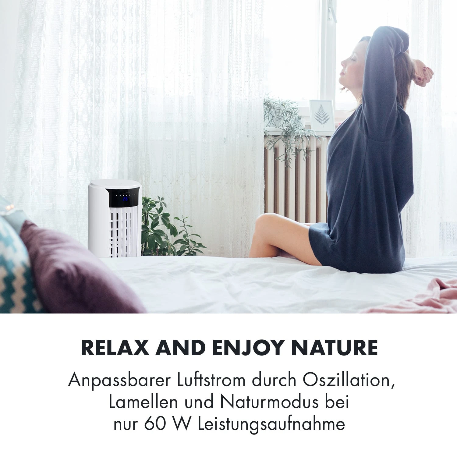 Skyscraper Horizon Luftkühler Ventilator 60W 486m³/h 3,5L Tank 8 Skyscraper Horizon Luftkühler Ventilator 60W 486m³/h 3,5L Tank – Bild 6