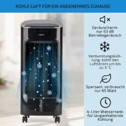 Coolster 4-in-1-Luftkühler 320 M³/h 60 W 4 Ltr Fernbedienung Mobil -Haushaltsgerätegeschäft 10032346 de 0002 usp
