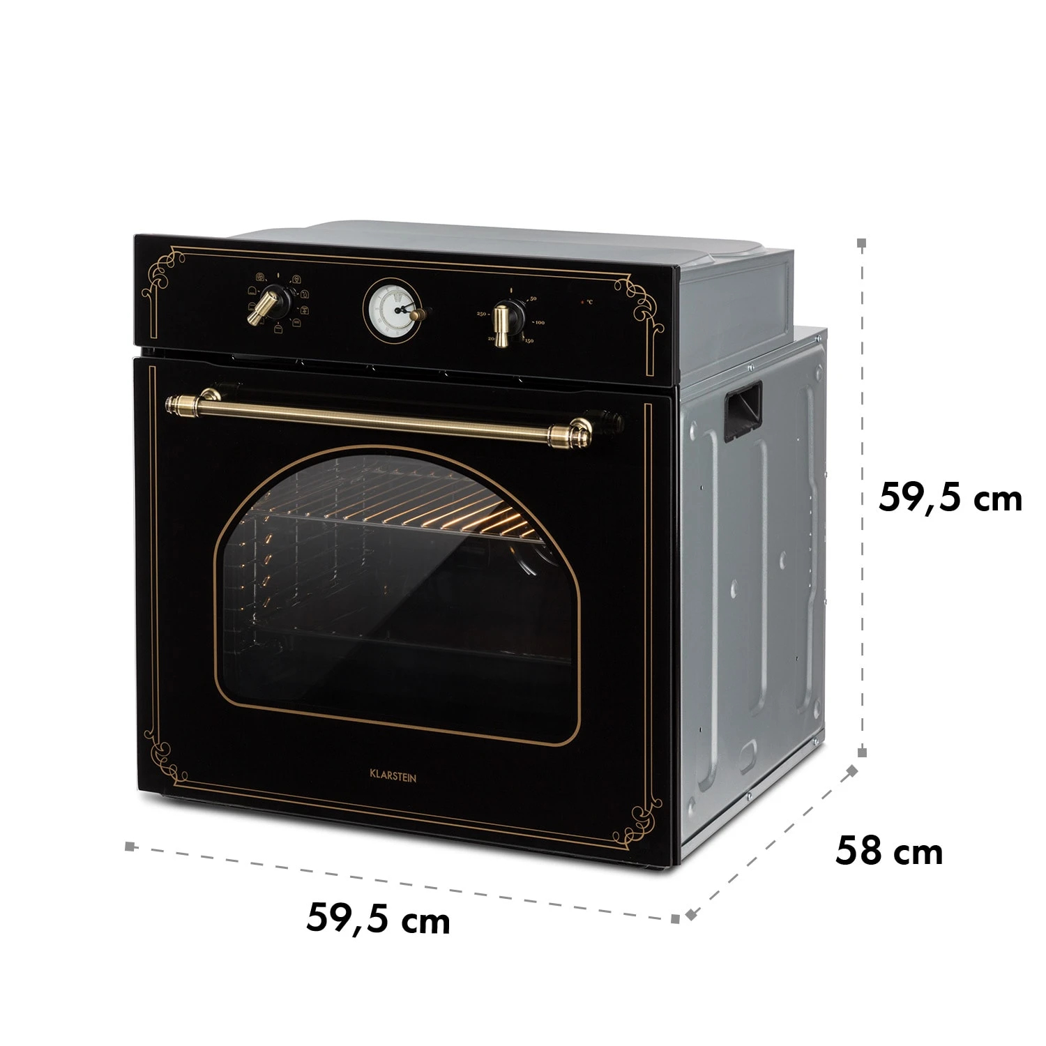 Victoria Einbaubackofen Retro-Design 9 Funktionen 50-250°C Schwarz 10 Victoria Einbaubackofen Retro-Design 9 Funktionen 50-250°C Schwarz – Bild 8