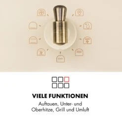Victoria Einbaubackofen Retro-Design 9 Funktionen 50-250°C Elfenbein -Haushaltsgerätegeschäft 10032485 de 0004 logo