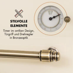 Victoria Einbaubackofen Retro-Design 9 Funktionen 50-250°C Elfenbein -Haushaltsgerätegeschäft 10032485 de 0006 logo