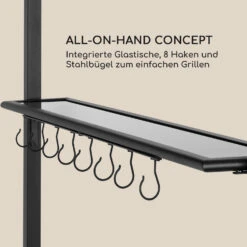 Steakhouse Grilldach 220x215x140cm PE 180 G/m² Flammhemmend Stahl Grau -Haushaltsgerätegeschäft 10032523 de 0004 logo