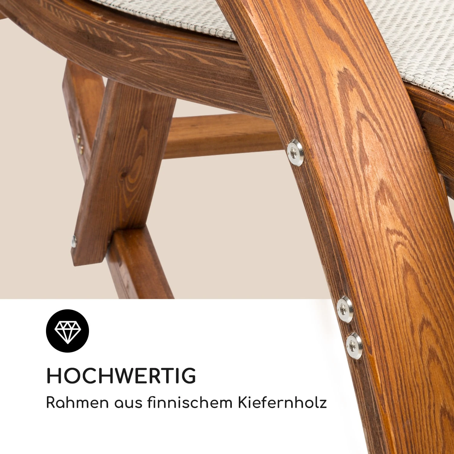 Mauritius Schwingliege Mit Dach ComfortMesh 180kg Max.wetterfest Creme 8 Mauritius Schwingliege Mit Dach ComfortMesh 180kg Max.wetterfest Creme – Bild 6