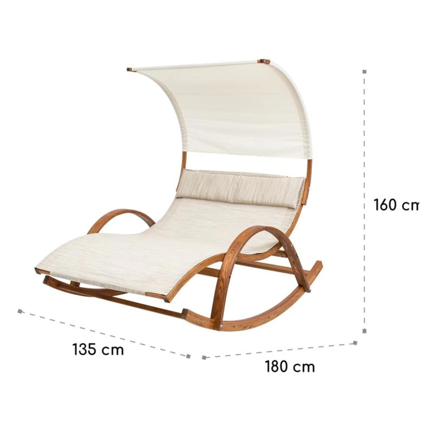 Mauritius Schwingliege Mit Dach ComfortMesh 180kg Max.wetterfest Creme 11 Mauritius Schwingliege Mit Dach ComfortMesh 180kg Max.wetterfest Creme – Bild 9