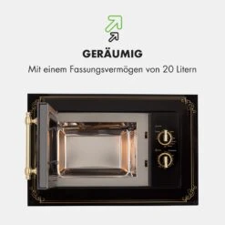 Victoria 20 Einbau-Mikrowelle, 20 L, 800 W, Grill: 1000 W, Schwarz -Haushaltsgerätegeschäft 10032591 de 0007 logo