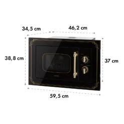 Victoria 20 Einbau-Mikrowelle, 20 L, 800 W, Grill: 1000 W, Schwarz -Haushaltsgerätegeschäft 10032591 yy 0010 logo