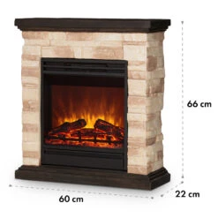 Kaprun Elektrischer Kamin 1800W Steindekor Polystone Fernbedienung -Haushaltsgerätegeschäft 10032596 yy 0009 logo