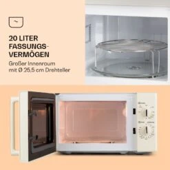 Caroline Mikrowellen-Grill 20 Ltr 700 W / 1000 W Ø 25,5cm Retro -Haushaltsgerätegeschäft 10032641 de 0003 logo