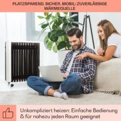 Thermaxx 2500 Ölradiator 2500W 5-35° C 24h-Timer Weiß/schwarz -Haushaltsgerätegeschäft 10032775 de 0007 usp