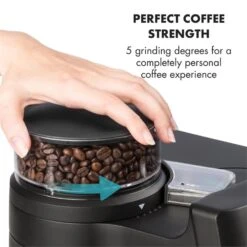 Aromatica II Duo Kaffeemaschine, Integriertes Mahlwerk, 1,25 L, Rot -Haushaltsgerätegeschäft 10032866 yy 0006 logo Klarstein Aromatica II Duo Kaffeemaschine rot